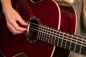 Preview: Ortega Jugendgitarre R-121-7/8WR - Fichte - inkl. Gigbag - transparent weinrot