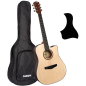 Preview: Cascha Westerngitarren-Set - inkl. Gigbag - mit Cutaway