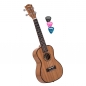 Preview: Cascha Premium Mahagoni "Let`s play" Konzert-Ukulele Bundle - inkl. Gigbag, 3 Plektren, Stimmgerät, Gurt und Lernheft mit 2 CD`s