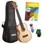 Preview: Cascha Solid Top Tenor-Ukulele Bundle -  massive Fichtendecke - inkl. Gigbag, 3 Plektren, Stimmgerät und Lernheft