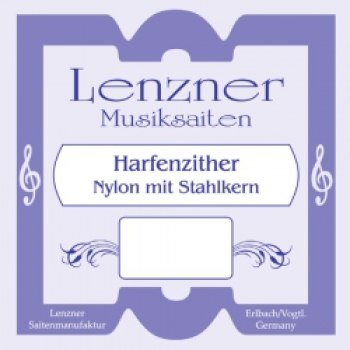 Lenzner Zither-Griffbrettsaiten - Nylon mit Stahlkern - für Konzert- und Harfenzither - Münchner Stimmung