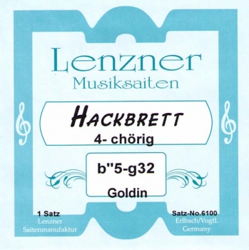 Hackbrett Saitensatz - Lenzner - 4-chörig - Goldin