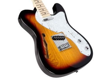 Preview: SX STL/H/3TS  - ASH Series thinline - TEaser Style E-Gitarre - 3-tone Sunburst Preview: SX STL/H/3TS  - ASH Series thinline - TEaser Style E-Gitarre - 3-tone Sunburst