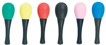 Club Salsa - Mini Maracas - 6er Pack - grün/rot/gelb/schwarz/pink/blau