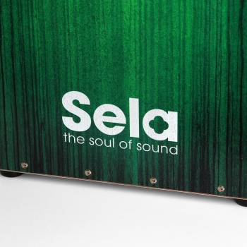 Sela Cajon-Bundle - Varios Green - inkl. Cajon-Rucksack, Sitzpad und Cajonschule