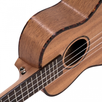 Cascha Premium Mahagoni Konzert-Ukulele Bundle - inkl. Gigbag, 3 Plektren, Stimmgerät und Lernheft