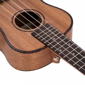 Cascha Premium Mahagoni Konzert-Ukulele Bundle - inkl. Gigbag, 3 Plektren, Stimmgerät und Lernheft