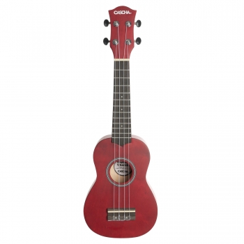 Cascha Sopren Ukulelen-Bundle -  rot - inkl. Gigbag, Stimmgerät, 3 Plektren & Ukulelenschule