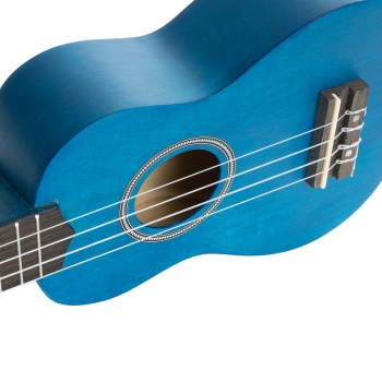 Cascha Sopren Ukulelen-Bundle -  blau - inkl. Gigbag, Stimmgerät, 3 Plektren & Ukulelenschule