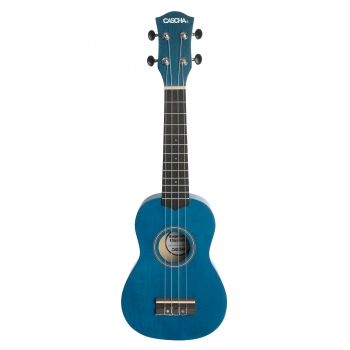 Cascha Sopren Ukulelen-Bundle -  blau - inkl. Gigbag, Stimmgerät, 3 Plektren & Ukulelenschule
