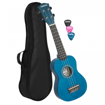 Cascha 3962BL - Sopran Ukulele Bundle - inkl. Gigbag & 3 Picks