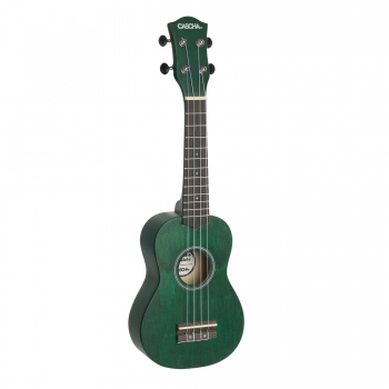 Cascha Sopren Ukulelen-Bundle -  grün - inkl. Gigbag, Stimmgerät, 3 Plektren & Ukulelenschule