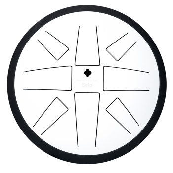 Sela Melody Tongue Drum 10" C Major White - 8 Zungen