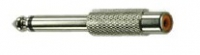 Cinchkupplung - Klinkenstecker 6,3 mm / mono, nickel - Dreitec 1820