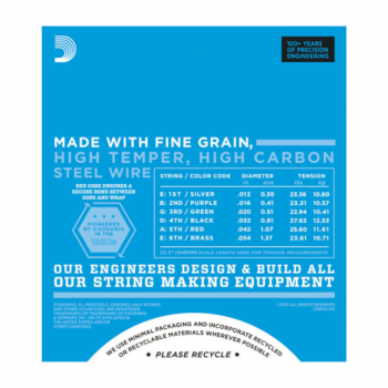 D`Addario EXL145 Nickel Wound, Heavy, Plain 3rd, 12-54
