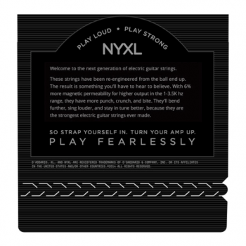 D`Addario NYXL1252W Nickel Wound, Light Wound 3rd, 12-52