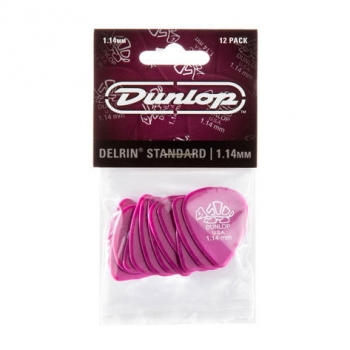Dunlop Delrin 500 Standard - Stärke 1,14mm - Player`s Pack - 12 Stück