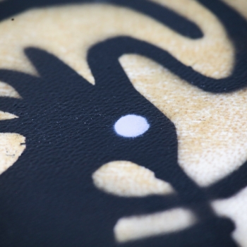 Schamanentrommel - Kokopelli - Ziege bemalt - Durchmesser 45cm