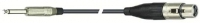 Mikrophonkabel XLR male - Klinkenstecker 6,3 Mono, Länge: 1,5m - Dreitec 17170/SW