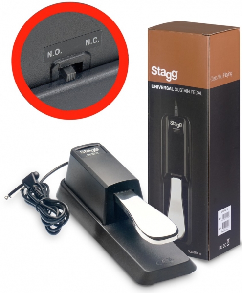 Stagg Sustainpedal SUSPED 10 - Mit Polaritätsschalter