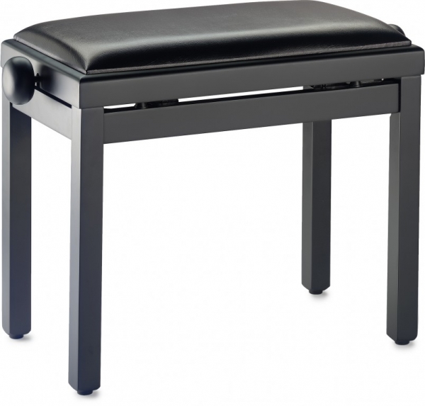 Klavierbank Stagg PB-39 - schwarz matt - mit Vinyl Sitzbezug - höhenverstellbar