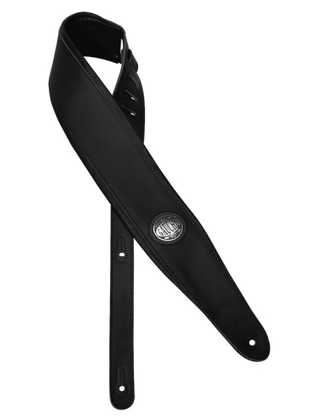 Gaucho - Kunstleder Gitarrengurt - Deluxe Serie - schwarz - gepolstert - extra lang