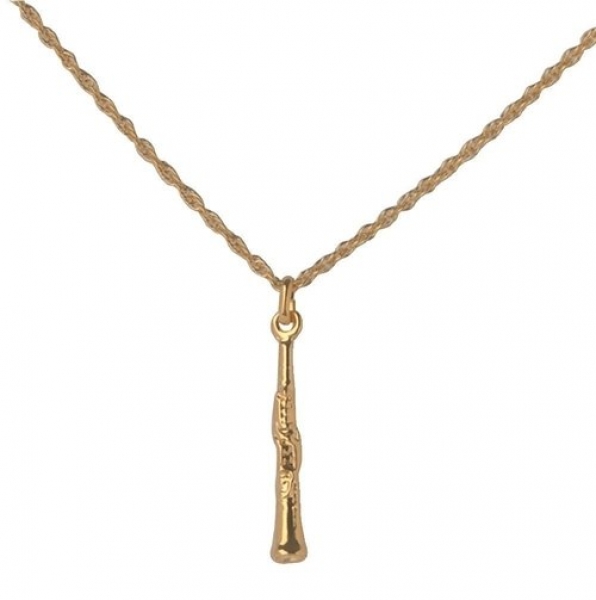 Anhänger Klarinette - inkl. Kette - goldfarben