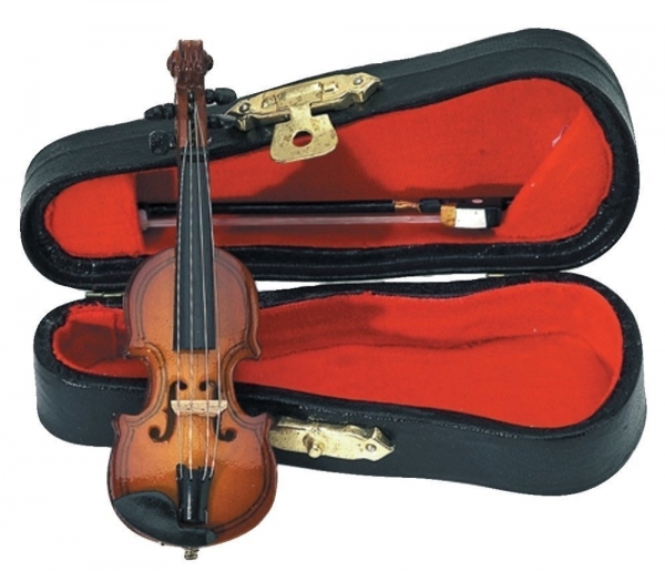 Violine Minatur - Holz - inkl. Etui