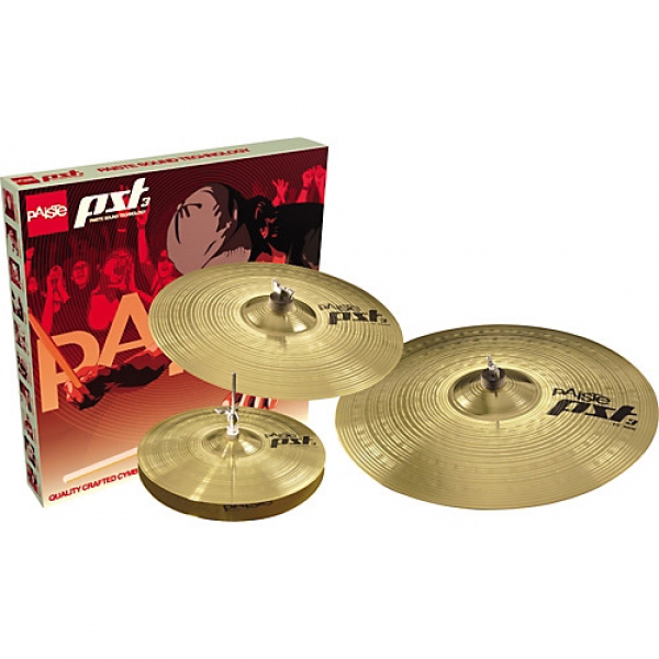 Paiste Becken PST 3 Set - 14"HiHat, 16"Crash & 20"Ride