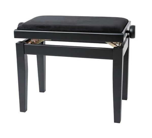 GEWA Pianobank de Luxe- schwarz matt - höhenverstellbar