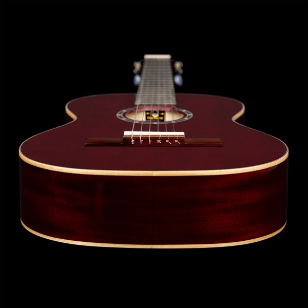 Ortega Jugendgitarre R-121-7/8WR - Fichte - inkl. Gigbag - transparent weinrot