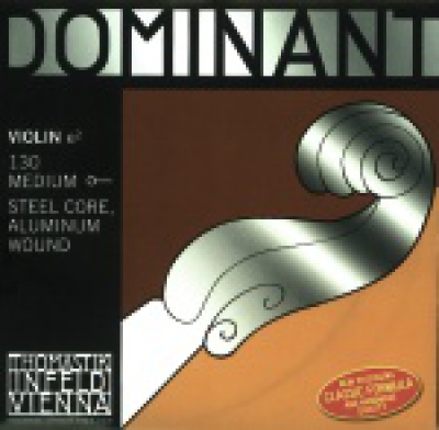 Thomastik Dominant Violin D-Saite - Nylonkern - Silber - 4/4 - mittel