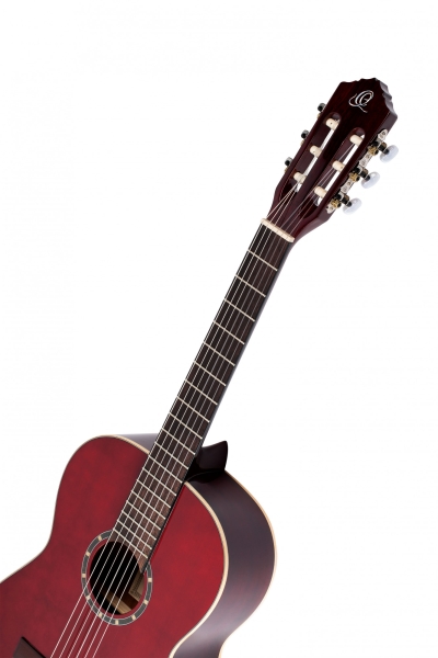 Ortega Jugendgitarre R-121-7/8WR - Fichte - inkl. Gigbag - transparent weinrot