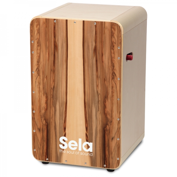 Sela Cajon - CaSela Pro Satin Nuss - Professional Snare Cajon mit On/Off Mechanik