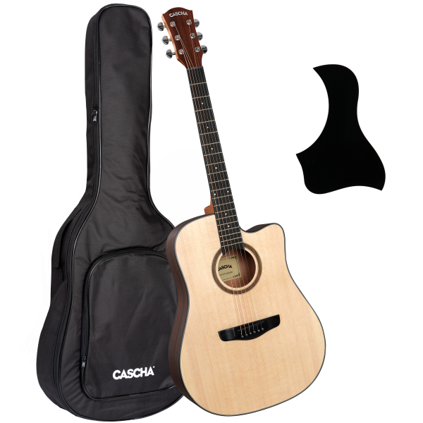 Cascha Westerngitarren-Set - inkl. Gigbag - mit Cutaway
