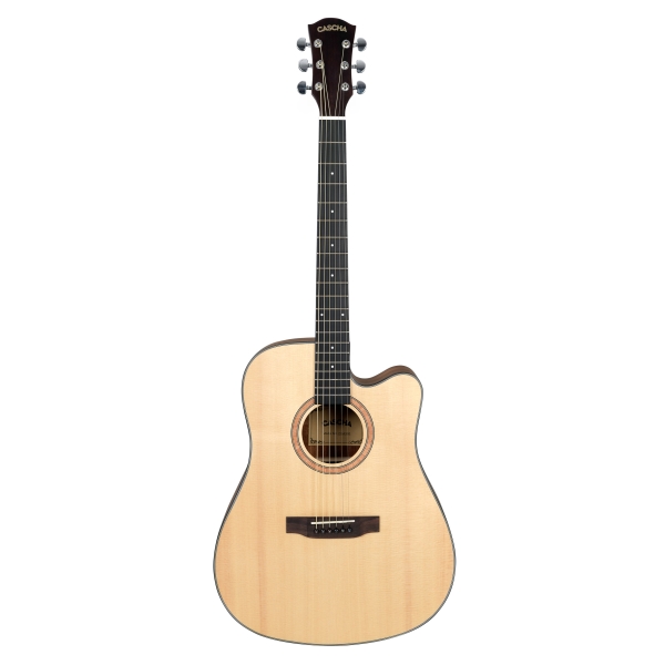 Performer Series Dreadnought Gitarren-Set - massive Fichtendecke - Korpus: Walnuss