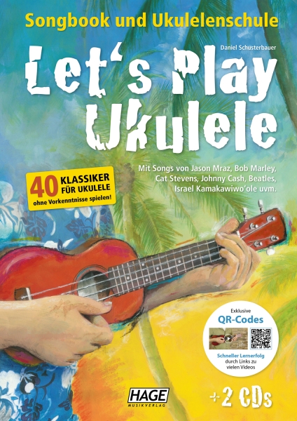 Cascha Premium Mahagoni "Let`s play" Konzert-Ukulele Bundle - inkl. Gigbag, 3 Plektren, Stimmgerät, Gurt und Lernheft mit 2 CD`s