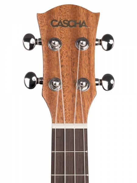 Cascha Premium Mahagoni Tenor-Ukulele Bundle - inkl. Gigbag, 3 Plektren, Stimmgerät und Lernheft