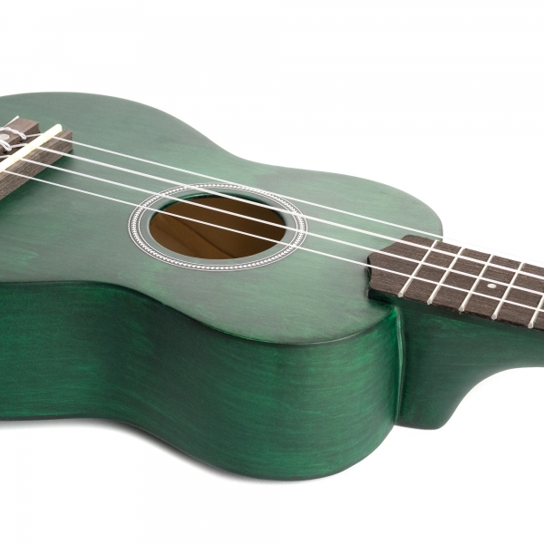 Cascha Sopren Ukulelen-Bundle -  grün - inkl. Gigbag, Stimmgerät, 3 Plektren & Ukulelenschule