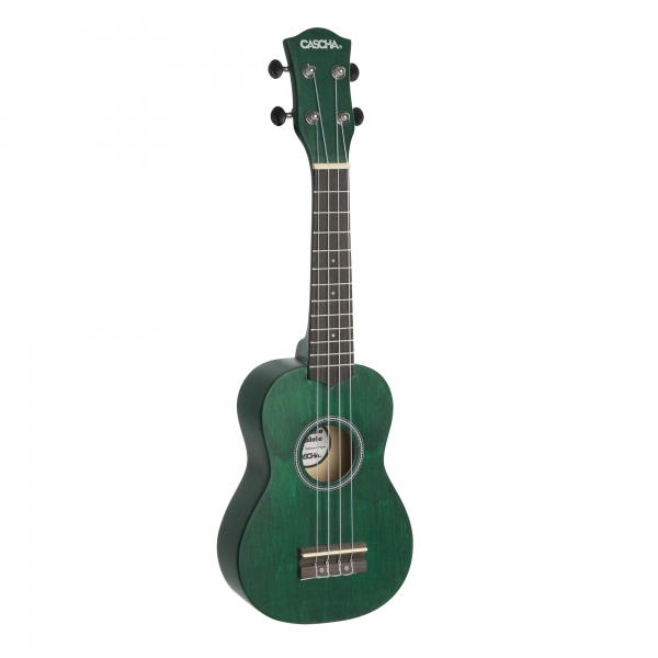 Cascha Sopren Ukulelen-Bundle -  grün - inkl. Gigbag, Stimmgerät, 3 Plektren & Ukulelenschule