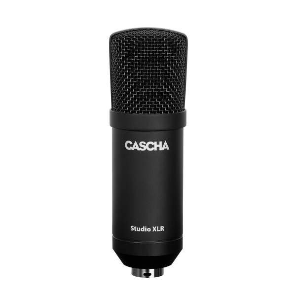 Cascha - Studio XLR Kondensator Mikrofon-Set - inkl. Spinne, Tischständer, Windschutz & XLR-Kabel