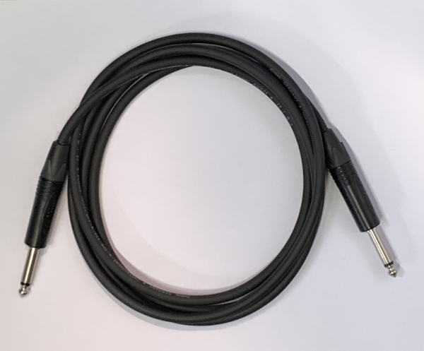 Klinkenkabel MP-TRAC - 2m - schwarz -- Klinke-Klinke 6,3mm - Mono - für Gitarre, Bass, Keyboard usw.