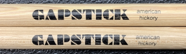 GAPSTICK Custom - Wood Tip - American Hickory 1A-Qualität - natural - Länge: 370mm - sehr gut für Kinder geeignet