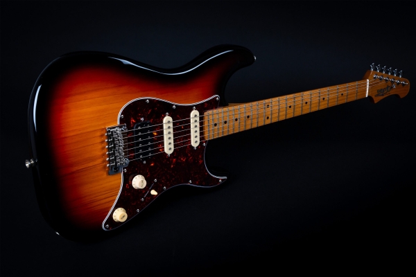 Jet JS400-SB - Roasted Maple Griffbrett - sunburst - H-S-S