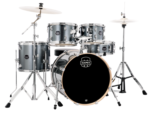 MAPEX Drumset Venus - Fusion - Steel Blue Metallic - inkl. Hocker & Sticks - ohne Becken