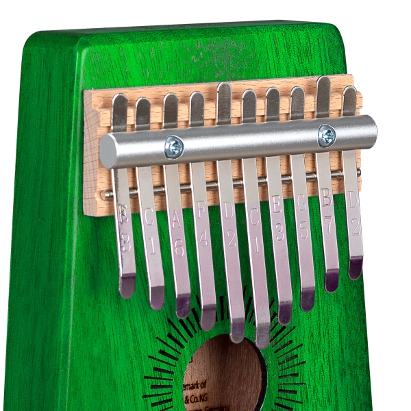 Sela Kalimba Mahagoni 10 Grün - inkl. Tasche