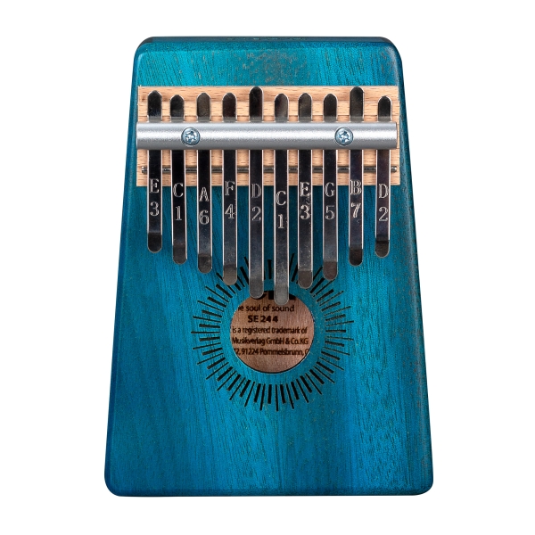 Sela Kalimba Mahagoni 10 Blau - inkl. Tasche