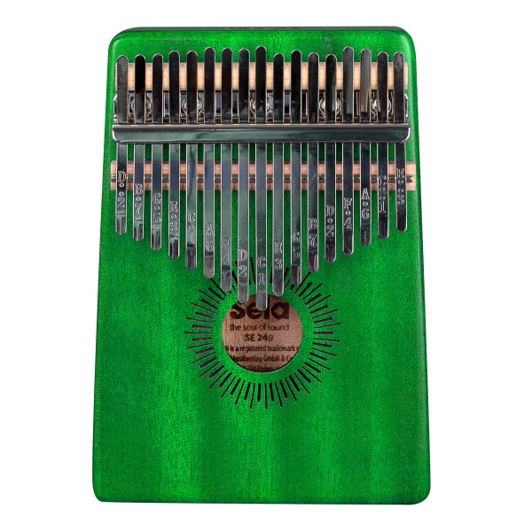 Sela Kalimba Mahagoni 17 Grün - inkl. Tasche