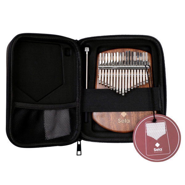 Sela Kalimba 17 Solid Sapelli - inkl. Tasche