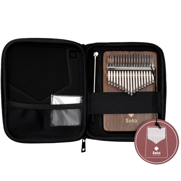 Sela Kalimba 17 Solid Black Walnut (Schwarze Walnuß) - inkl.Tasche